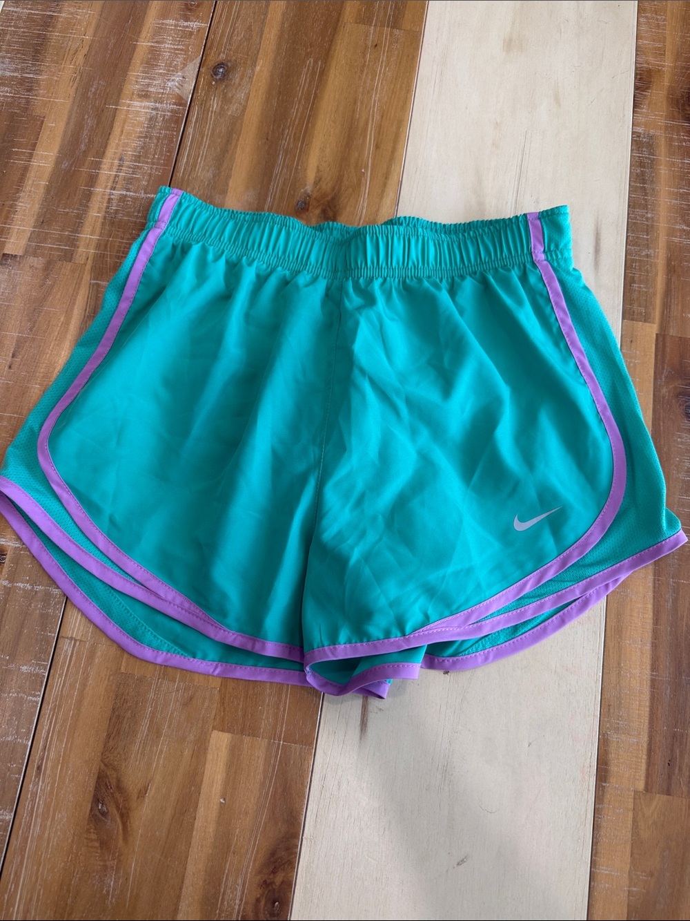 NWOT! Nike Women's Teal Athletic Shorts with Pink Trim